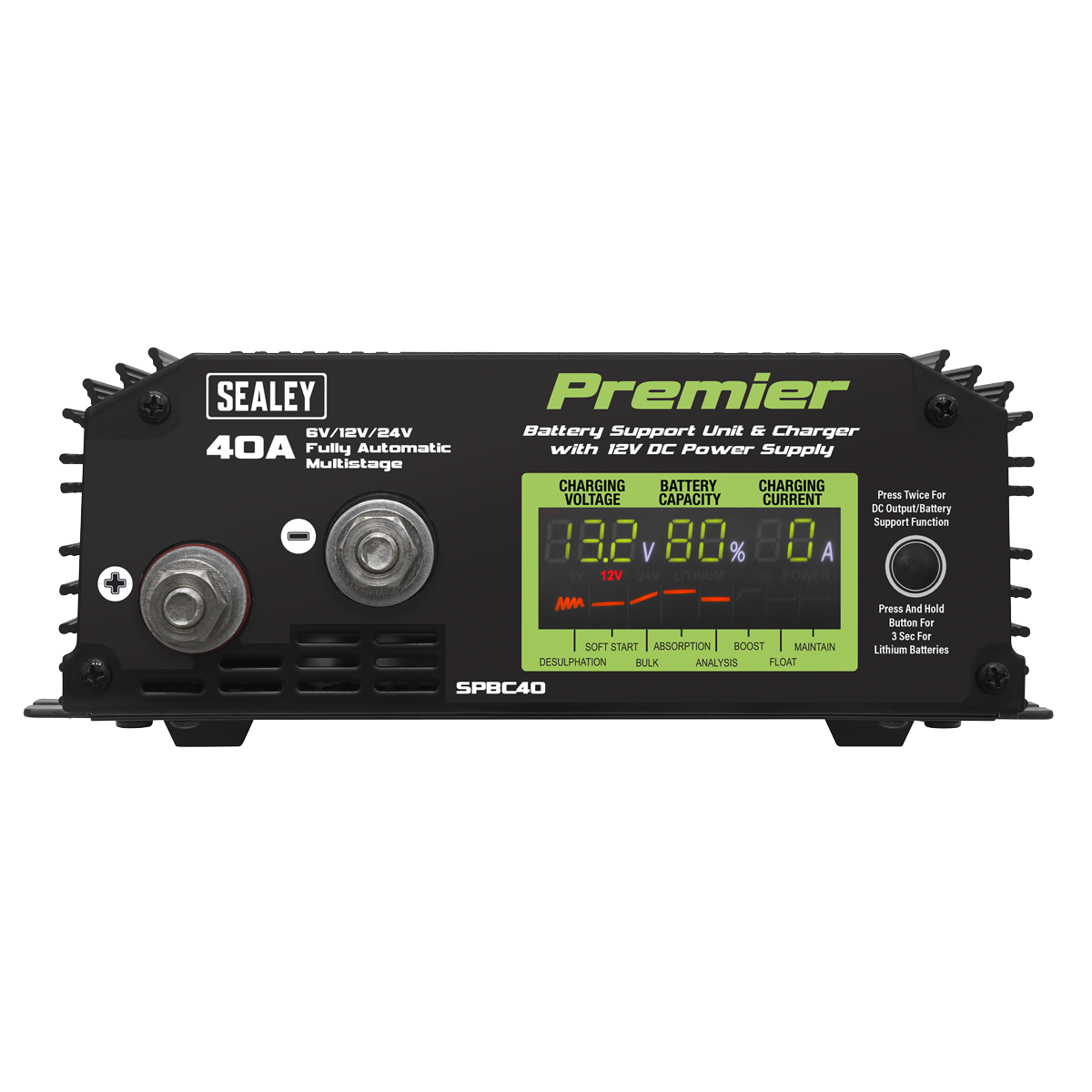 Sealey SPBC40 Battery Support Unit & Charger 40A