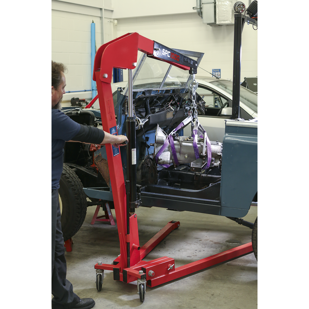 Sealey SPC1000 Folding Engine Crane 1 Tonne