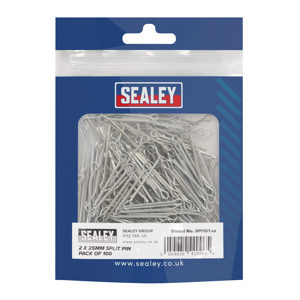 Sealey SPI101 Split Pin 2 x 25mm - Pack of 100