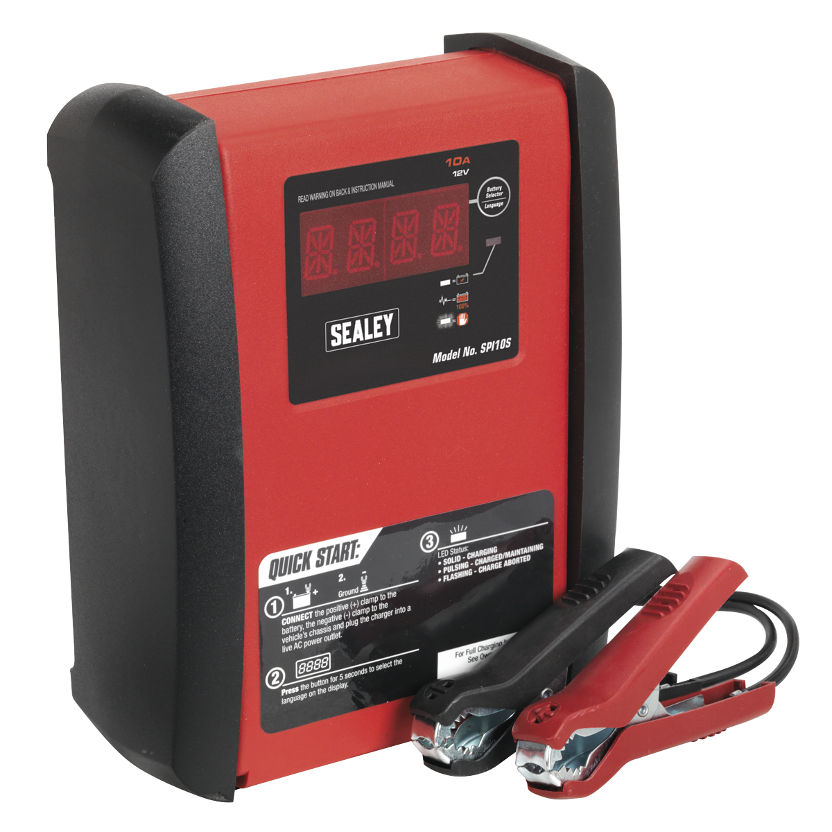 Sealey SPI10S Schumacher® Intelligent Speed Charge Battery Charger 10A 12V