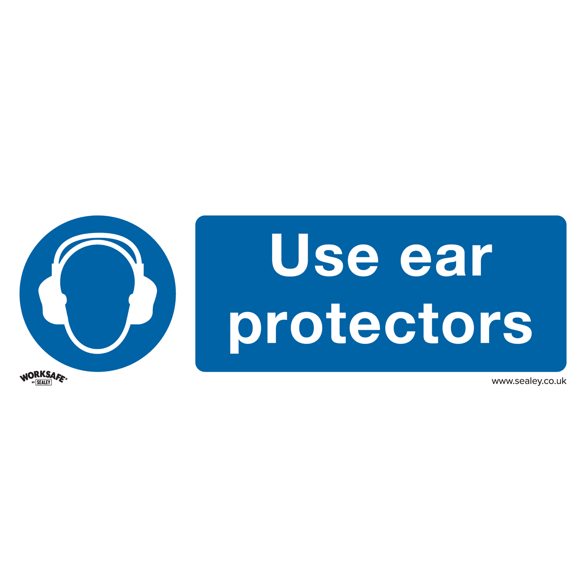 Sealey SS10V1 Mandatory Safety Sign - Use Ear Protectors - Self-Adhesive Vinyl