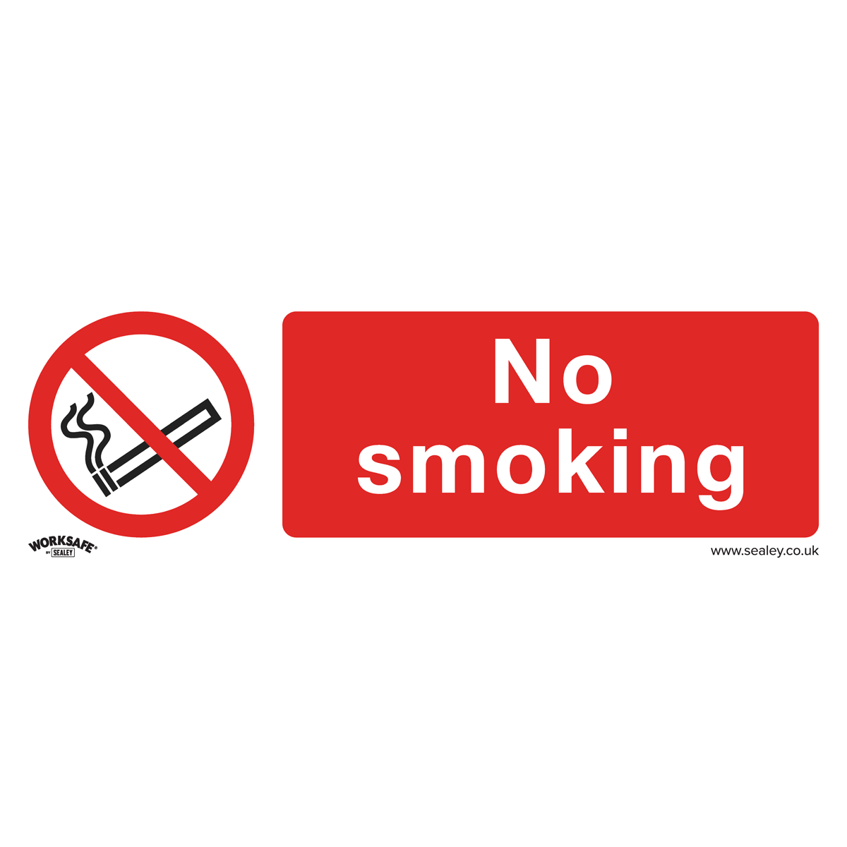 Sealey SS13P10 Prohibition Safety Sign - No Smoking - Rigid Plastic - Pack of 10