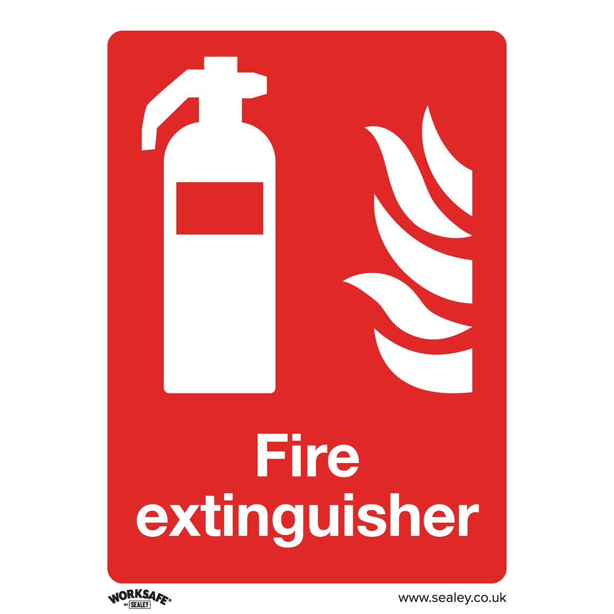 Sealey SS15P1 Prohibition Safety Sign - Fire Extinguisher - Rigid Plastic