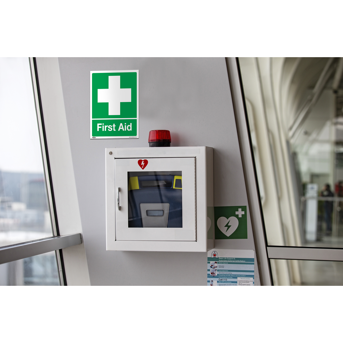 Sealey SS26V10 Safety Sign - First Aid - Self-Adhesive Vinyl - Pack of 10