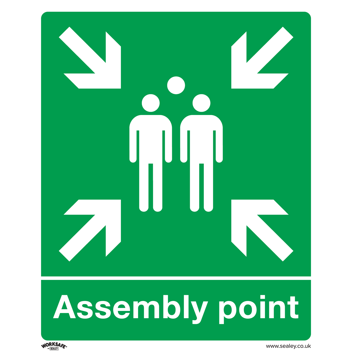 Sealey SS37P1 Safe Conditions Safety Sign - Assembly Point - Rigid Plastic