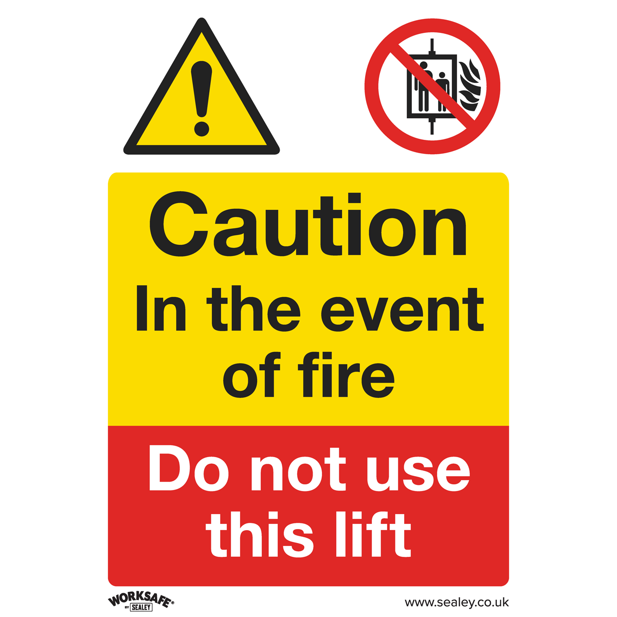 Sealey SS43P1 Warning Safety Sign - Caution Do Not Use Lift - Rigid Plastic