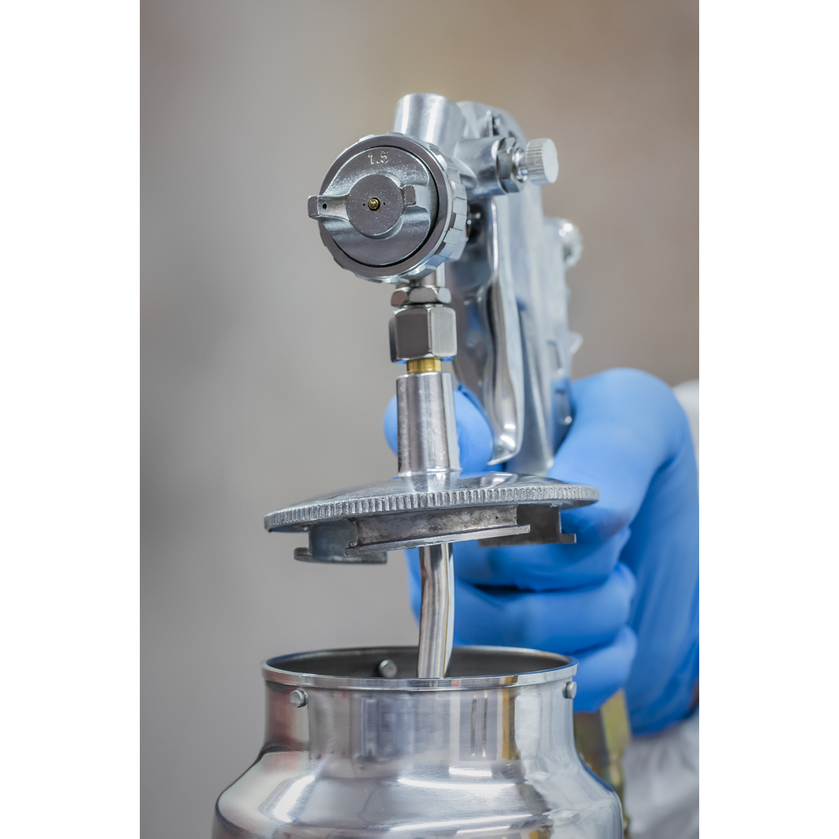 Sealey SSG2 Spray Gun Suction Feed General Purpose 1.5mm Set-Up