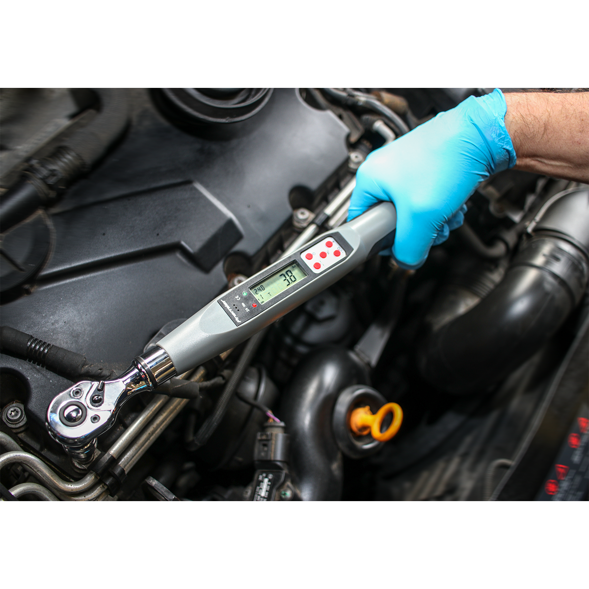 Sealey STW307 Torque Wrench Digital 3/8"Sq Drive 2-24Nm(1.48-17.70lb.ft)