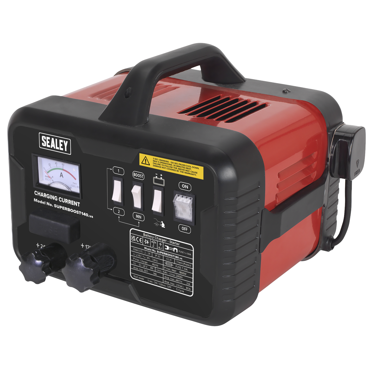Sealey SUPERBOOST140 Starter/Charger 140/21Amp 12/24V 230V