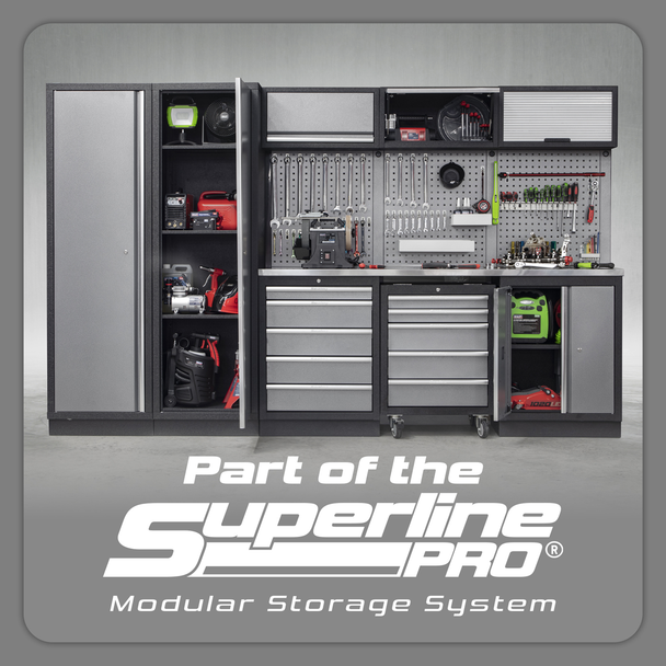 Sealey APMSSTACK13SS Superline Pro 3.24m Storage System - Stainless Steel Worktop