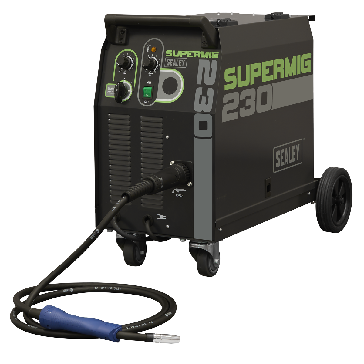Sealey SUPERMIG230 Professional Gas/Gasless MIG Welder with Binzel Euro Torch 230A 230V