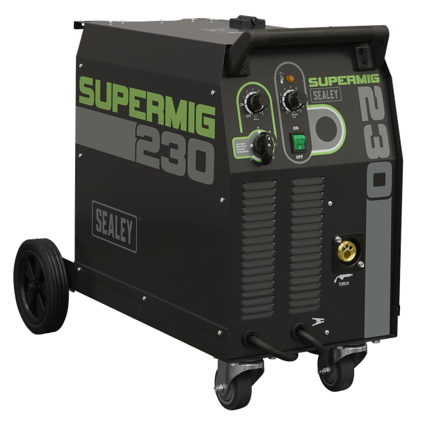 Sealey SUPERMIG230 Professional Gas/Gasless MIG Welder with Binzel Euro Torch 230A 230V