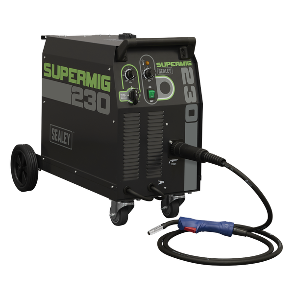 Sealey SUPERMIG230 Professional Gas/Gasless MIG Welder with Binzel Euro Torch 230A 230V