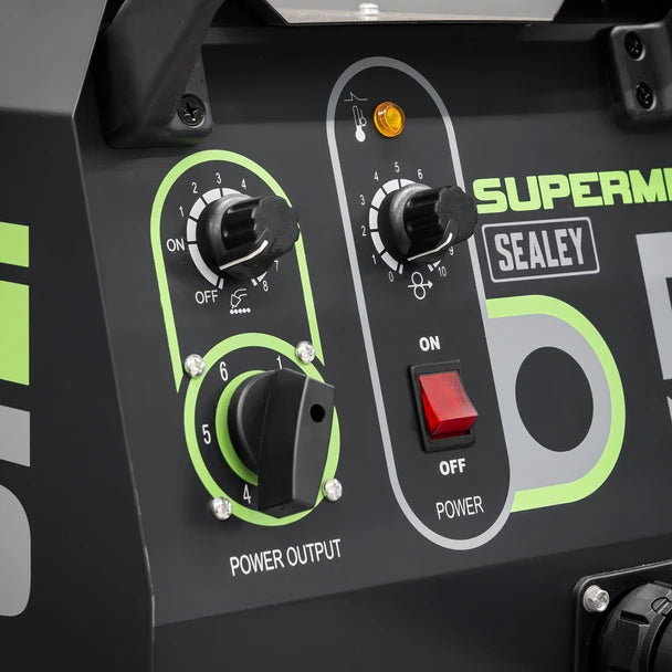 Sealey SUPERMIG275 Professional Gas/Gasless MIG Welder with Binzel Euro Torch 270A 230V