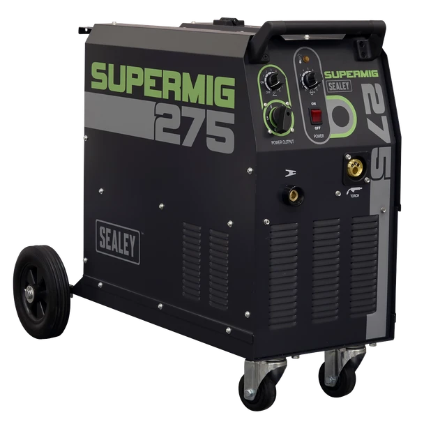 Sealey SUPERMIG275 Professional Gas/Gasless MIG Welder with Binzel Euro Torch 270A 230V