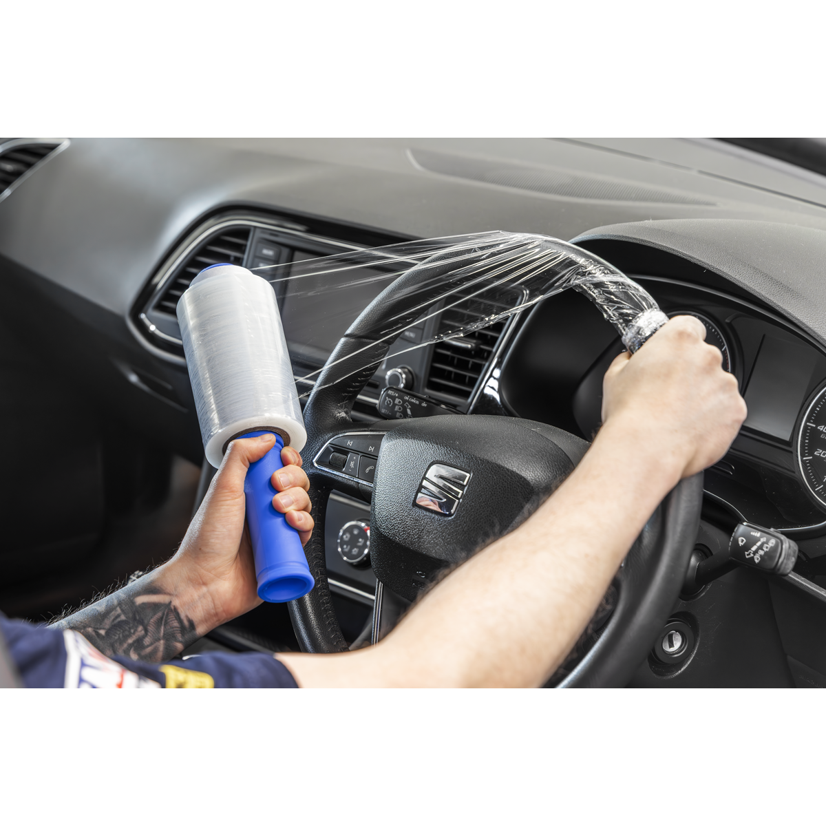 Sealey SWPH150 Steering Wheel Protection Film 150m with Applicator Handle