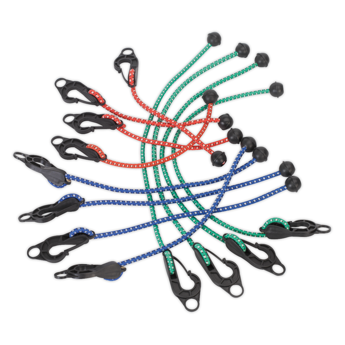 Sealey TARP12 Assorted Tarpaulin Cord Set 12pc