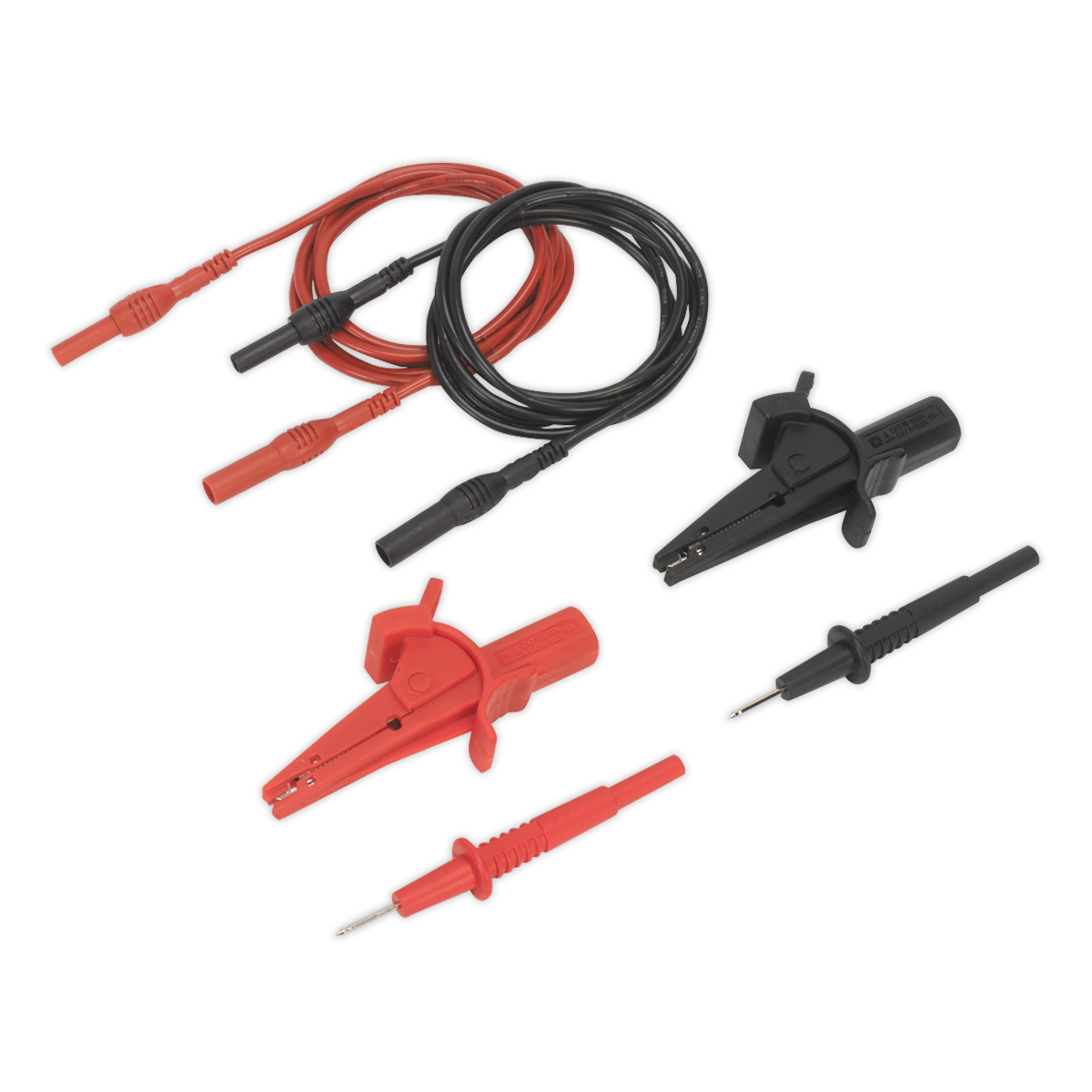 Sealey TATL Automotive Test Lead & Crocodile Clip Set 6pc