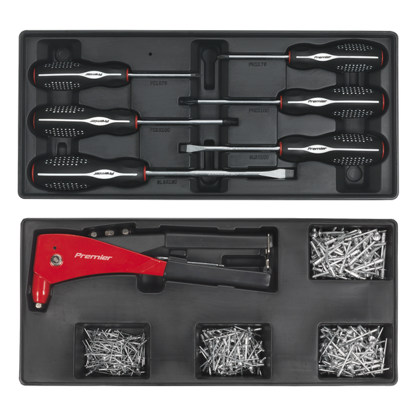 Sealey SPTCCOMBO1 Tool Chest Combination 14 Drawer with Ball Bearing Slides - Blue & 1179pc Tool Kit