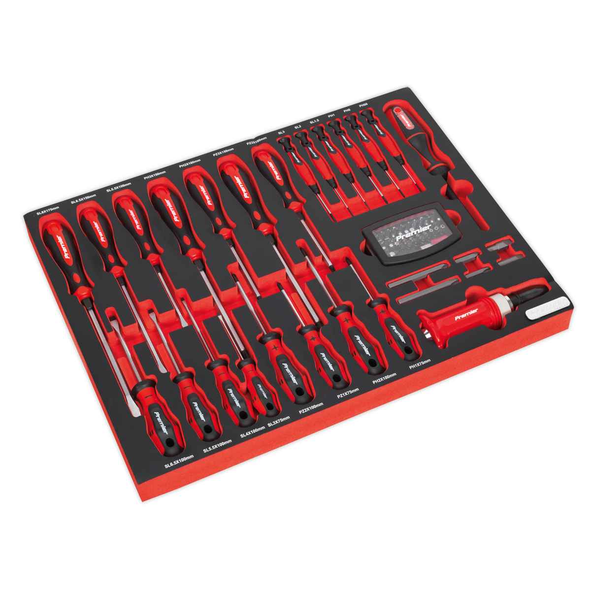 Sealey TBTP04 Tool Tray with Screwdriver Set 72pc