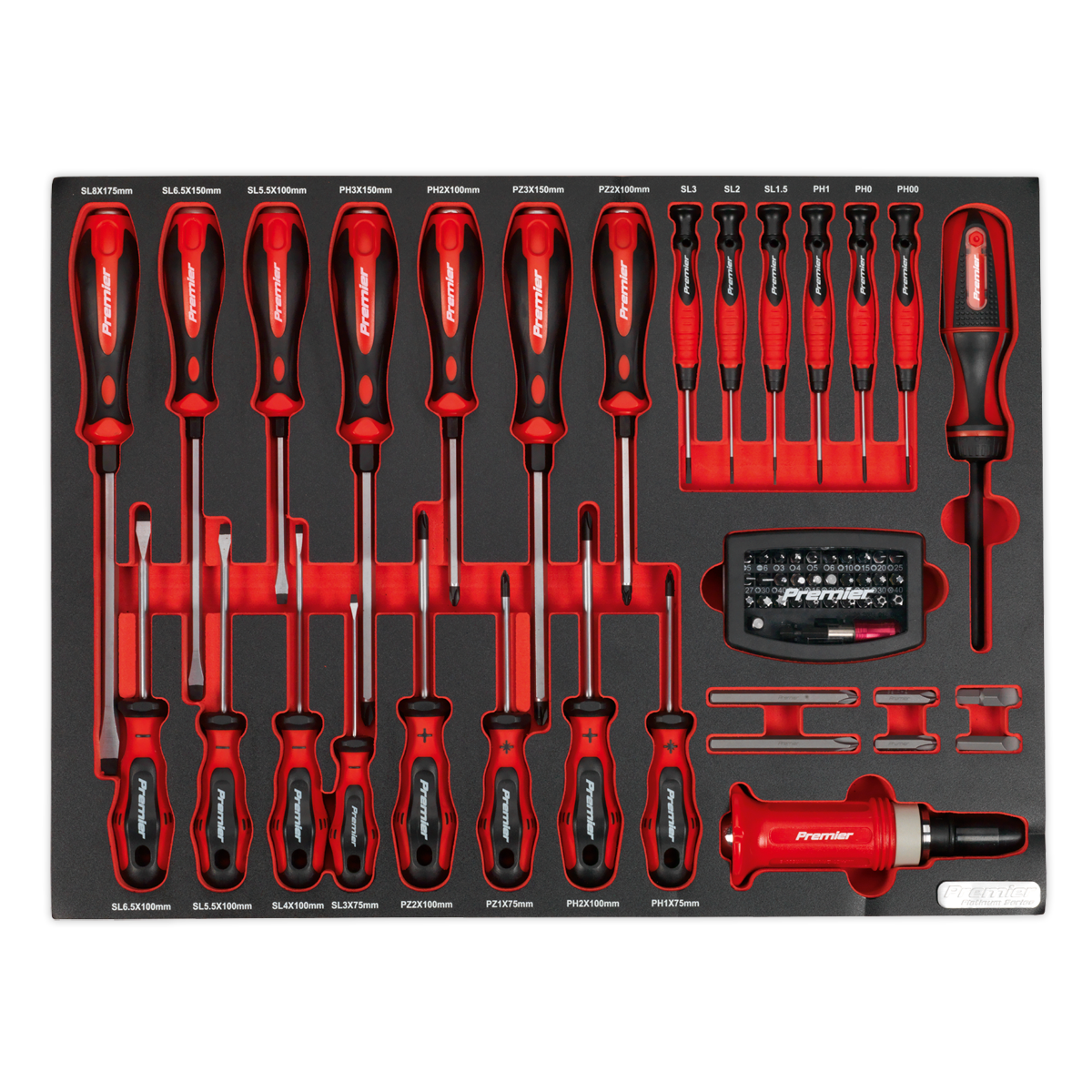 Sealey TBTP04 Tool Tray with Screwdriver Set 72pc