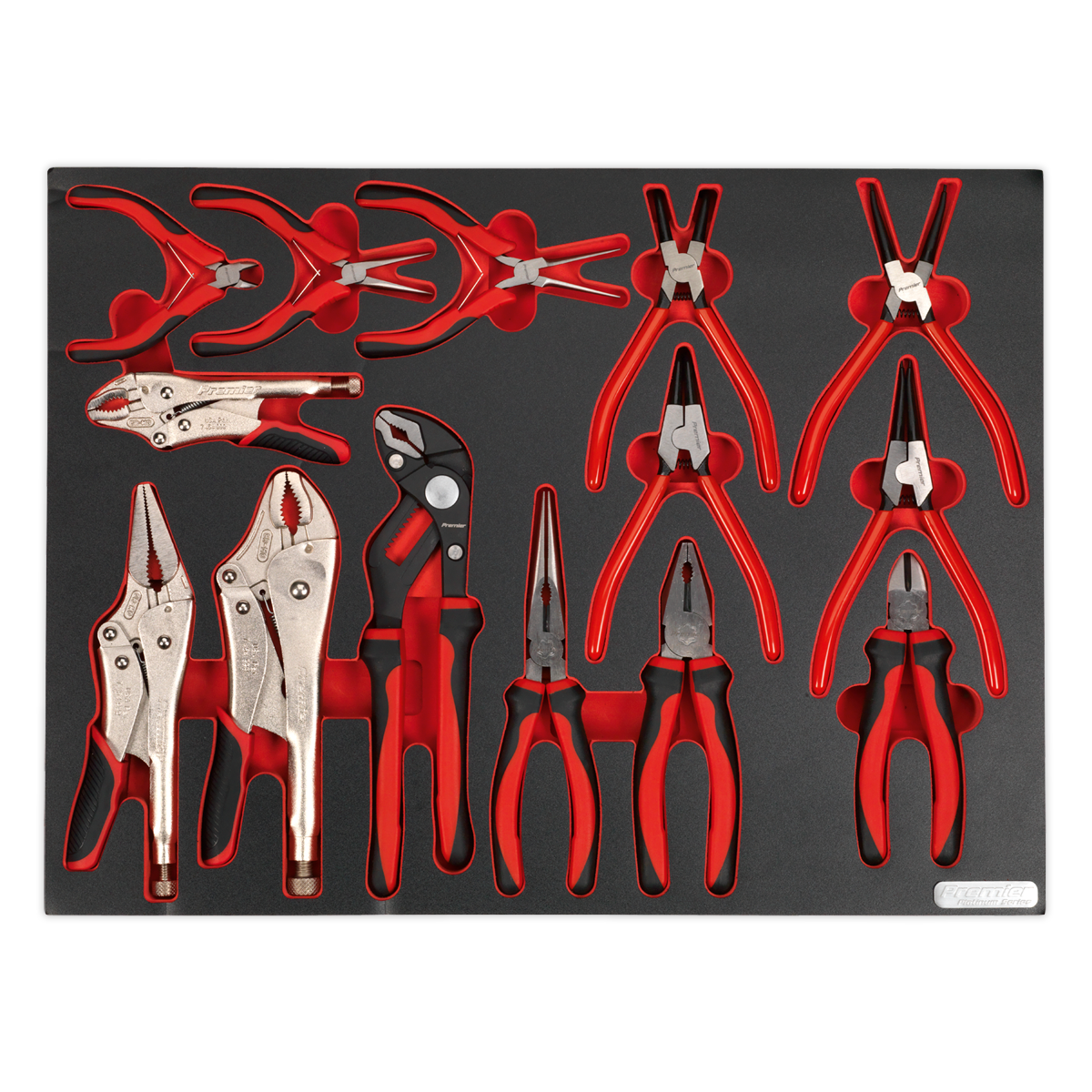 Sealey TBTP05 Tool Tray with Pliers Set 14pc