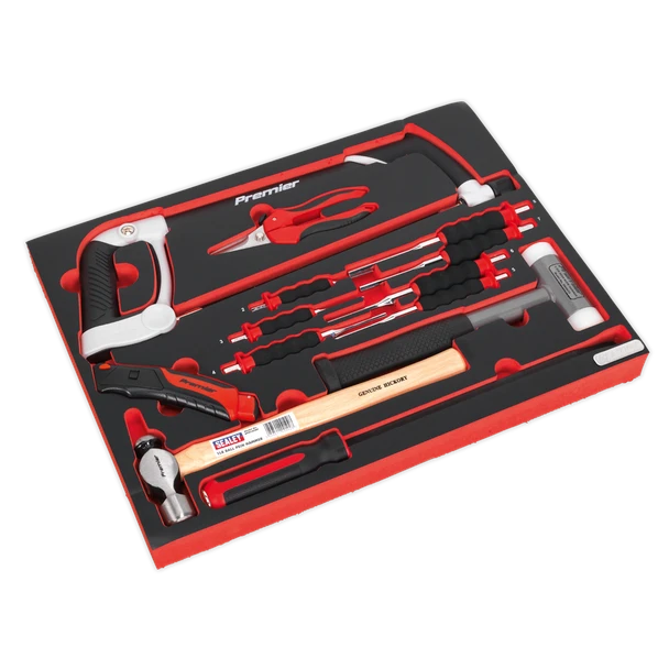 Sealey TBTPCOMBO1 Tool Chest Combination 14 Drawer with Ball Bearing Slides - Red & 446pc Tool Kit