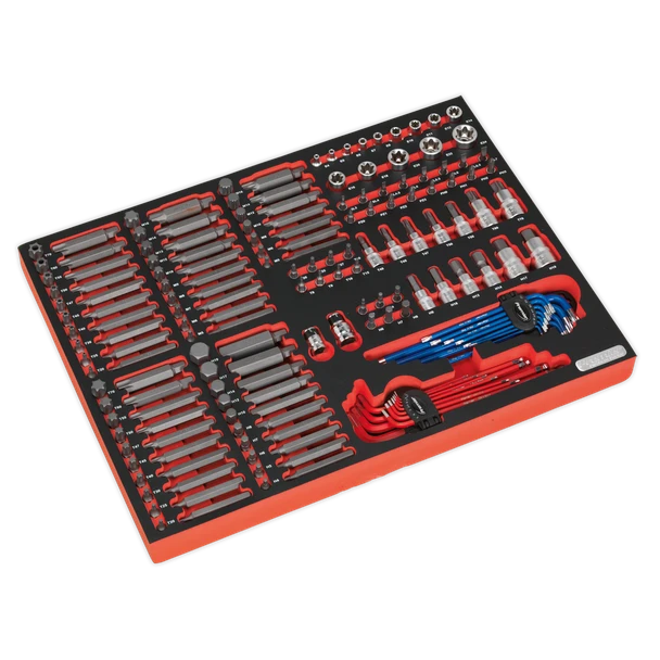 Sealey TBTPCOMBO5 Tool Chest Combination 14 Drawer with Ball-Bearing Slides - Blue & 446pc Tool Kit