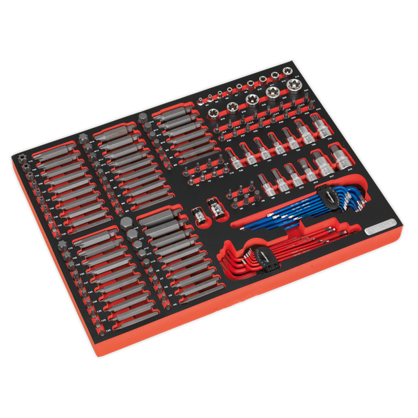 Sealey TBTPCOMBO2 Tool Chest Combination 14 Drawer with Ball-Bearing Slides - Black & 446pc Tool Kit