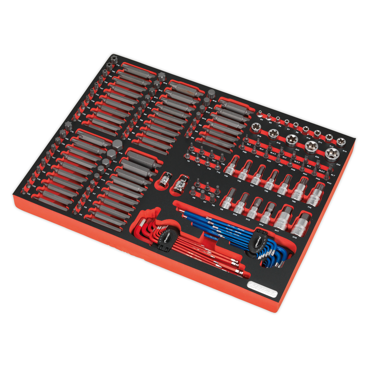 Sealey TBTPBCOMBO4 Tool Chest Combination 23 Drawer with Ball Bearing Slides - Black with 446pc Tool Kit