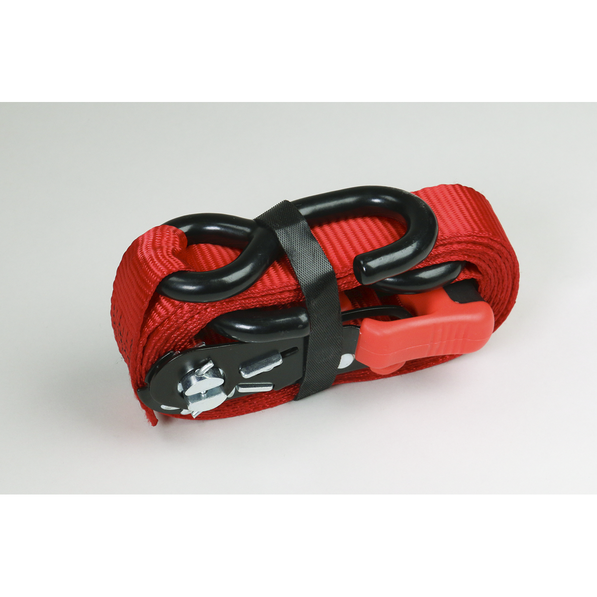 Sealey TD1202SR Slide Ratchet Tie Down 32mm x 3m Polyester Webbing with S-Hooks 1200kg Breaking Strength