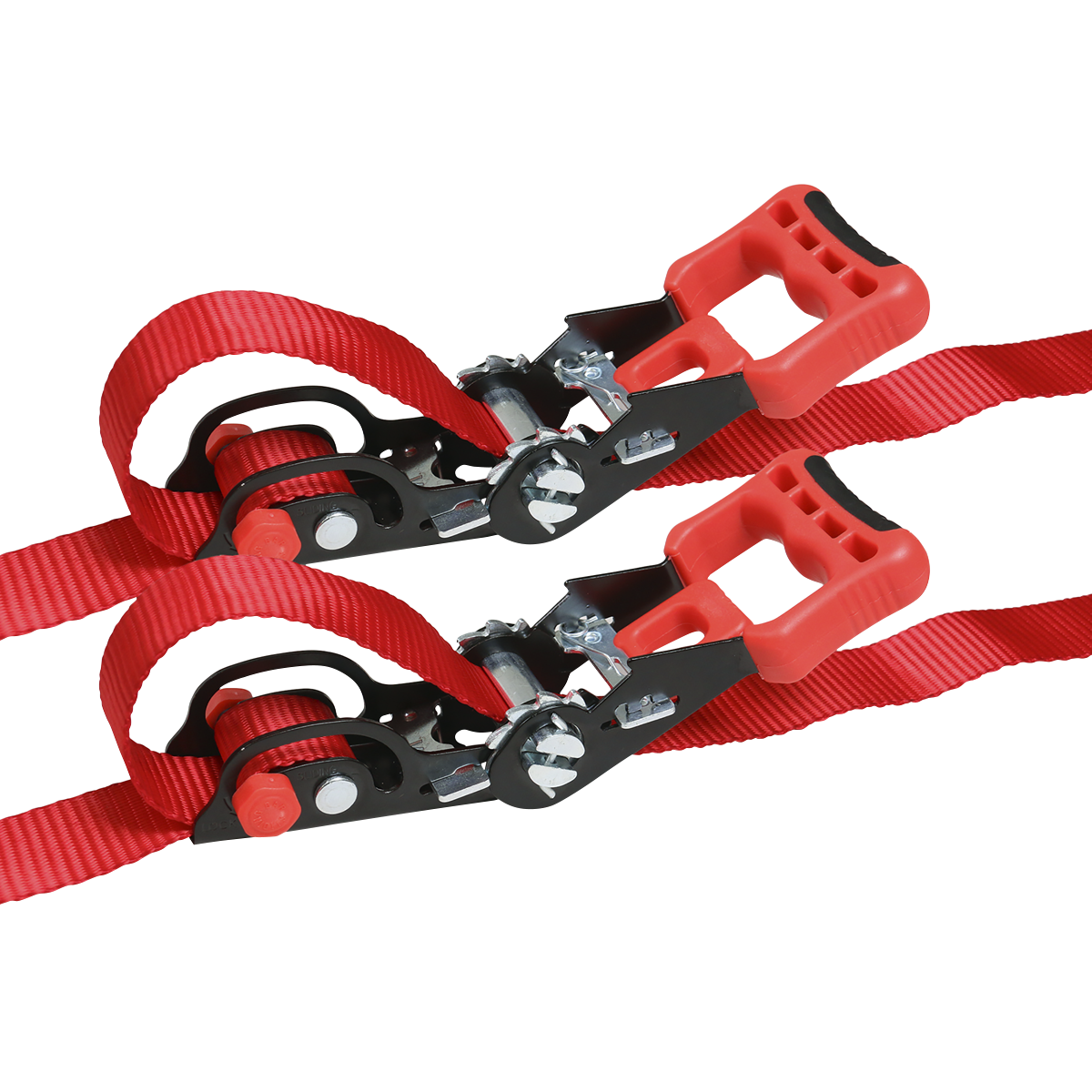 Sealey TD1202SR Slide Ratchet Tie Down 32mm x 3m Polyester Webbing with S-Hooks 1200kg Breaking Strength
