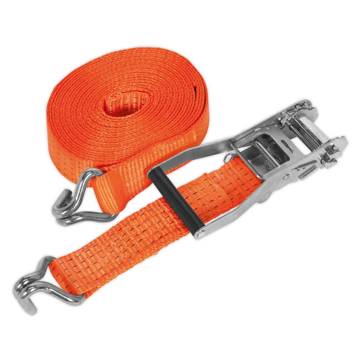 Sealey TD5006J Ratchet Tie Down 50mm x 6m Polyester Webbing 5000kg Breaking Strength