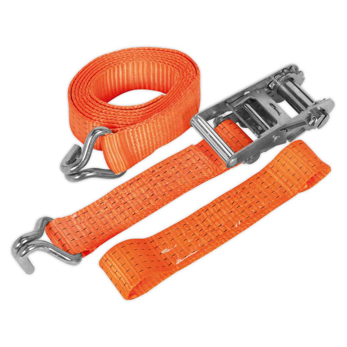 Sealey TDRWA Car Transporter Ratchet Tie Down 50mm x 3m Alloy Wheel - Single 5000kg Breaking Strength