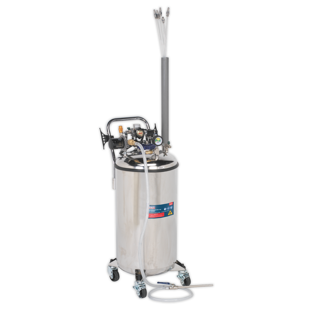 Sealey TP201 Fuel Tank Drainer 90L Stainless Steel
