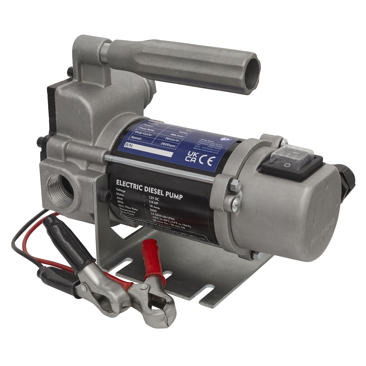 Sealey TP96 Diesel/Fluid Transfer Pump Portable 12V