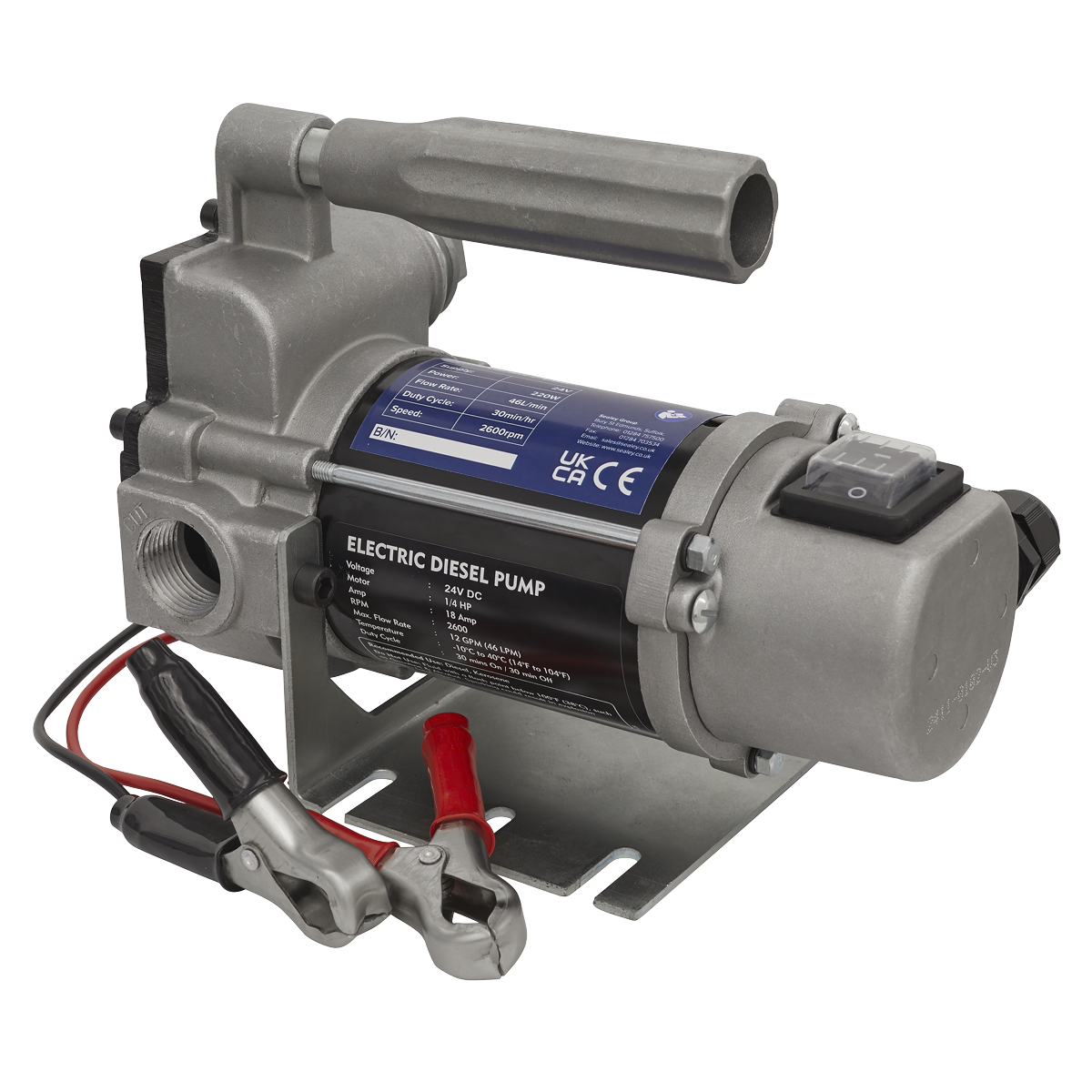 Sealey TP9624 Diesel/Fluid Transfer Pump Portable 24V