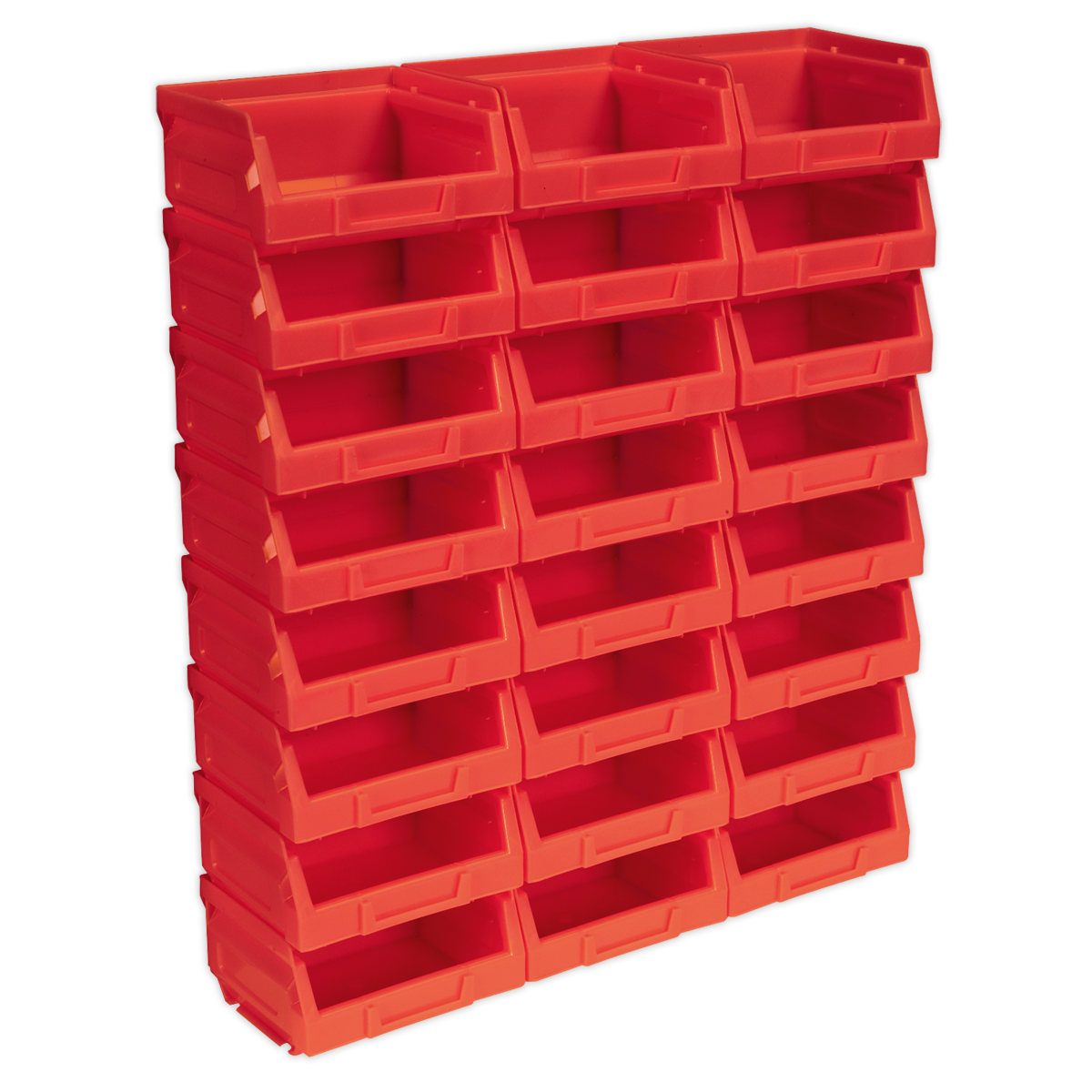 Sealey TPS124R Plastic Storage Bin 105 x 85 x 55mm - Red Pack of 24