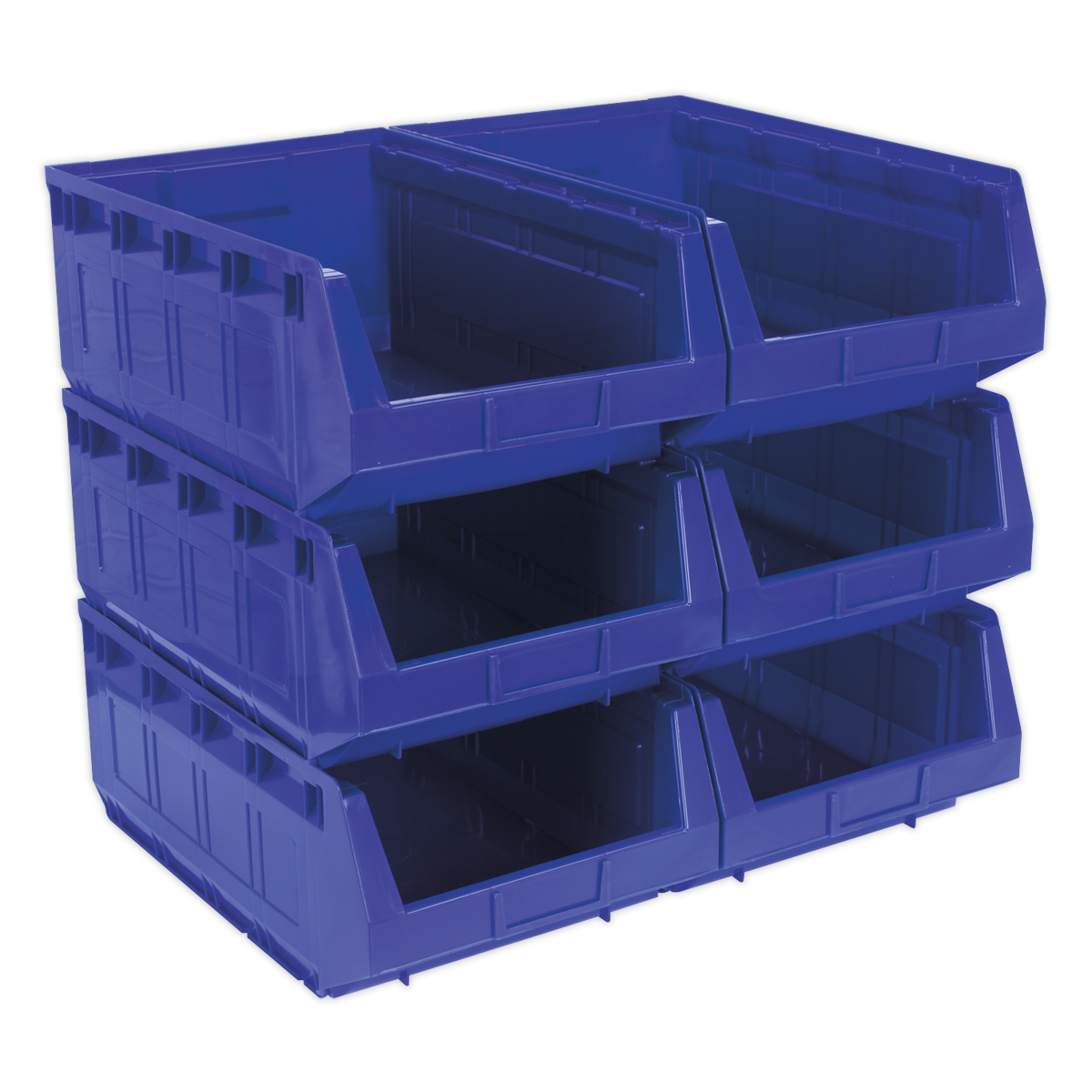 Sealey TPS56B Plastic Storage Bin 310 x 500 x 190mm - Blue Pack of 6