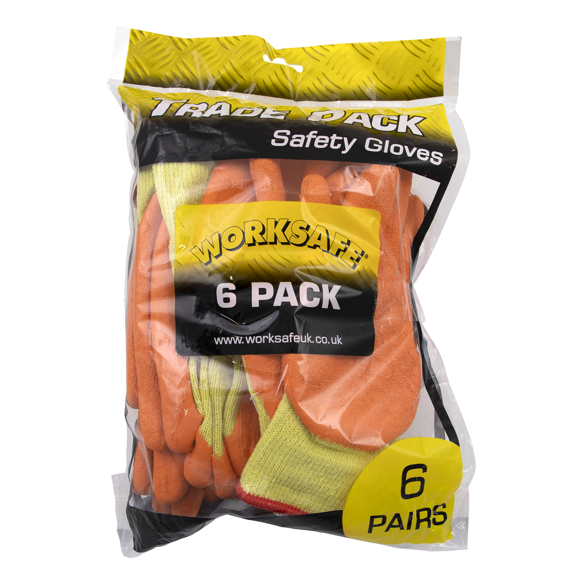 Sealey TSP121XL/6 Super Grip Knitted Gloves Latex Palm (X-Large) - Pack of 6 Pairs
