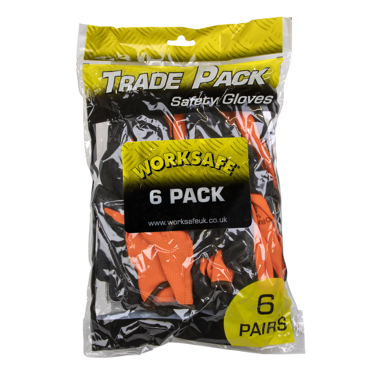 Sealey TSP140L/6 Foam Latex Gloves (Large) - Pack of 6 Pairs