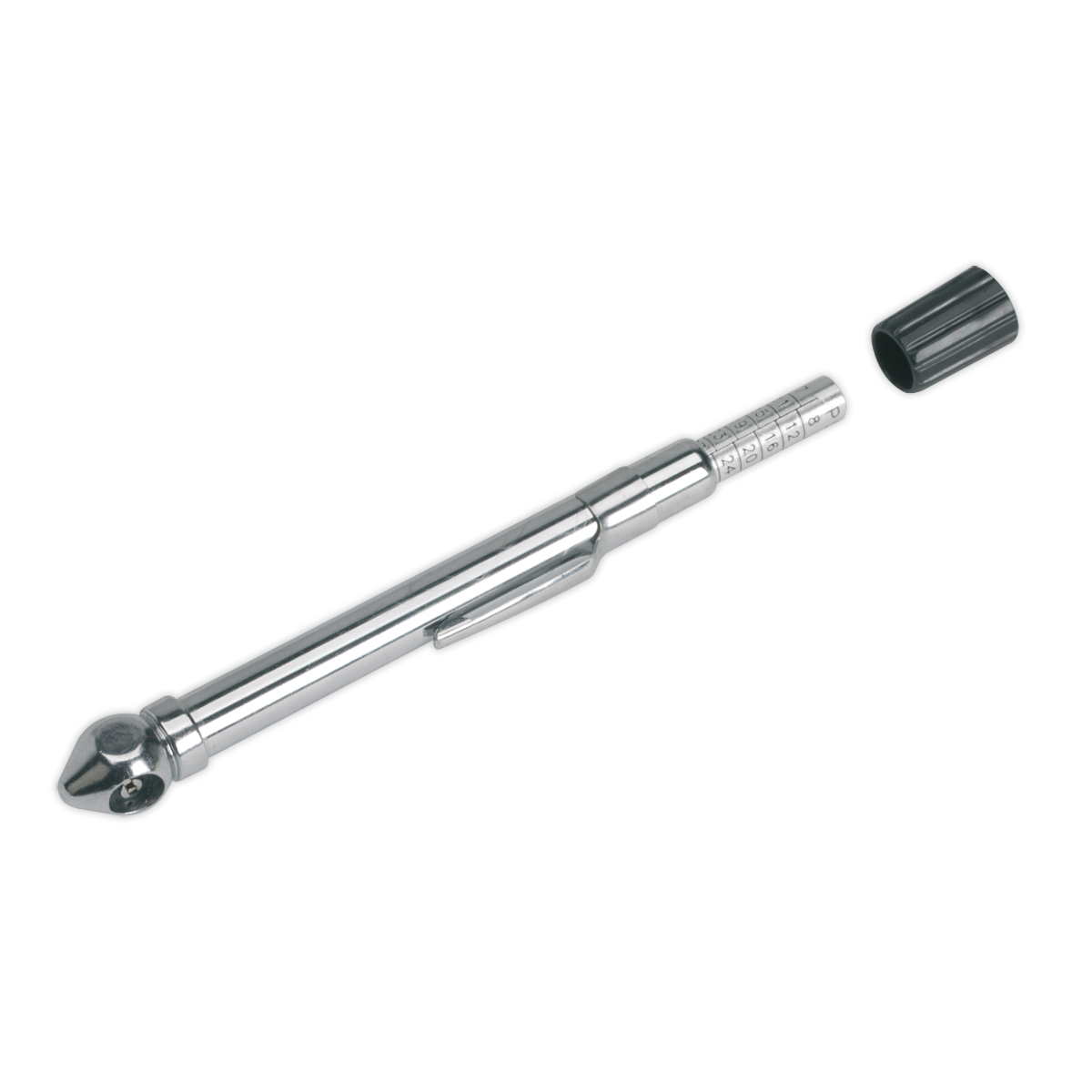 Sealey TSTPG9 Tyre Pressure Gauge with Pocket-Clip 6-50psi