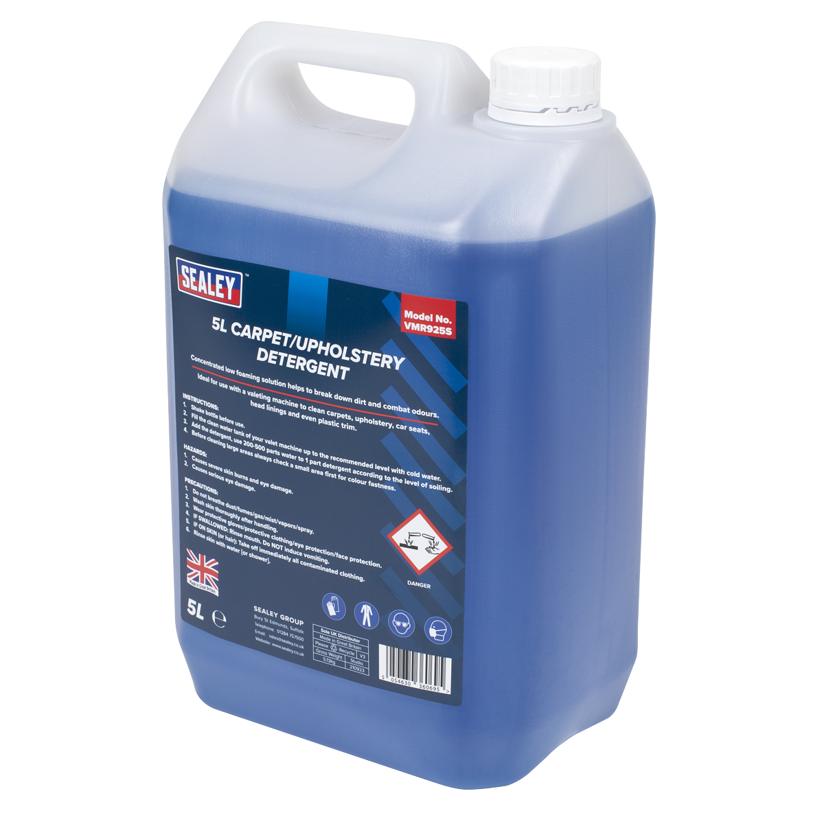 Sealey VMR925S Carpet/Upholstery Detergent 5L