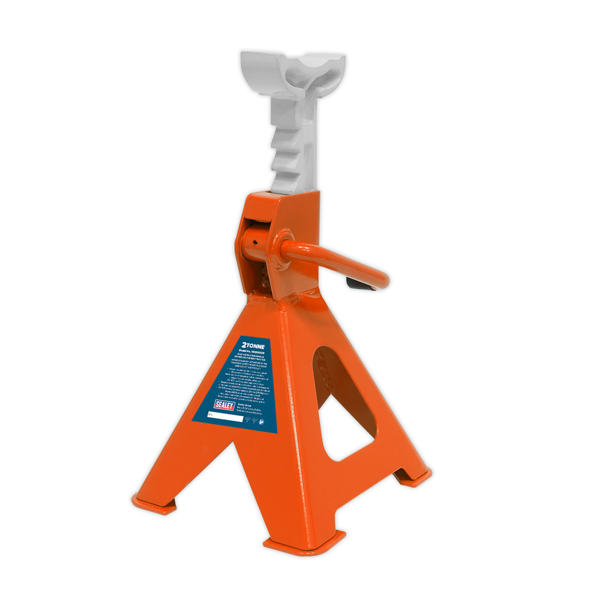 Sealey VS2002OR Axle Stands (Pair) 2tonne Capacity per Stand Ratchet Type - Orange