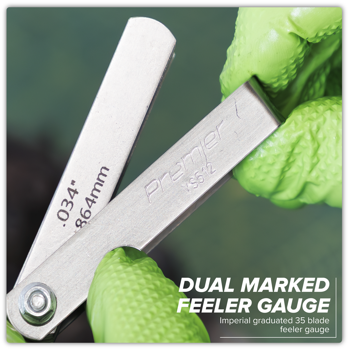 Sealey VS512 Feeler Gauge 35 Blade - Dual Marked