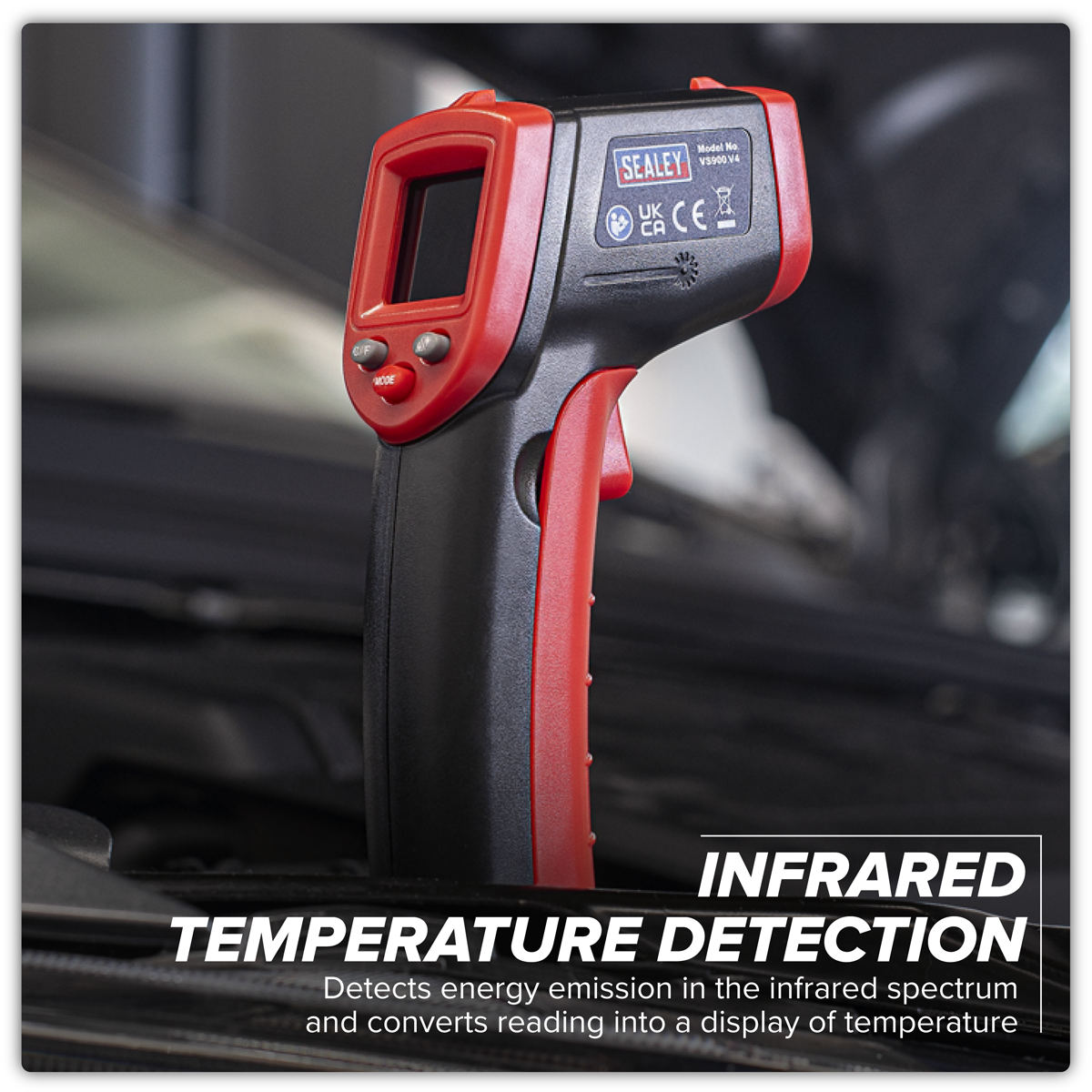 Sealey VS900 Infrared Laser Digital Thermometer 12:1
