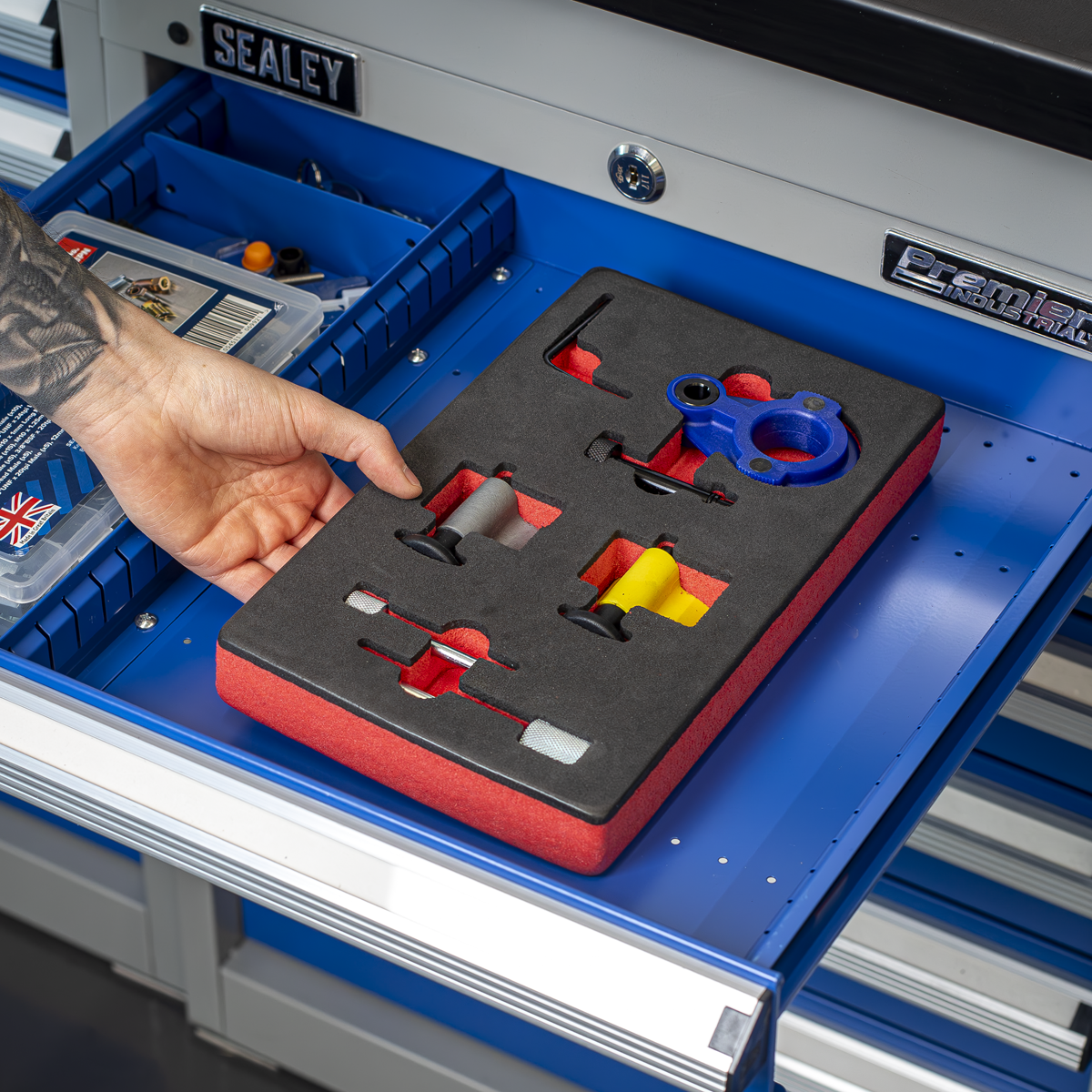 Sealey VSE2092 Diesel Engine Timing Tool Kit 1.2D/1.4D/1.6D/2.0D - for VAG, Ford & Mitsubishi - Belt Drive