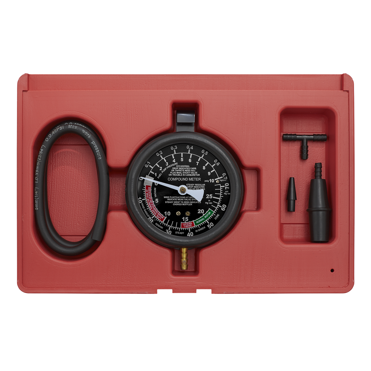 Sealey VSE952 Vacuum & Fuel Pump Pressure Test Gauge Set
