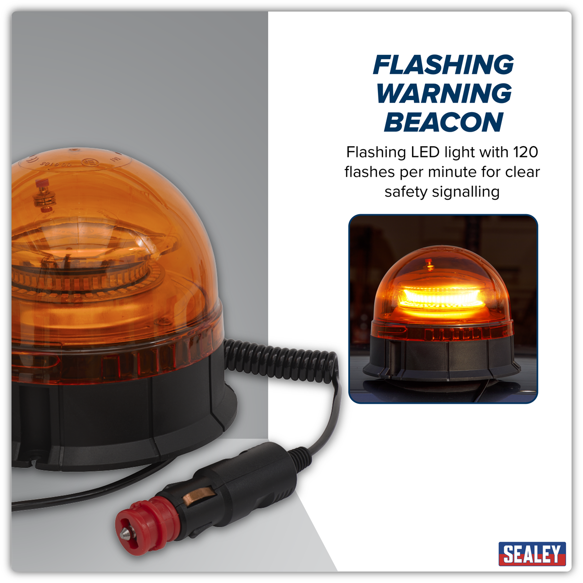 Sealey WB954LED Warning Beacon 45 LED 12/24V Magnetic Base