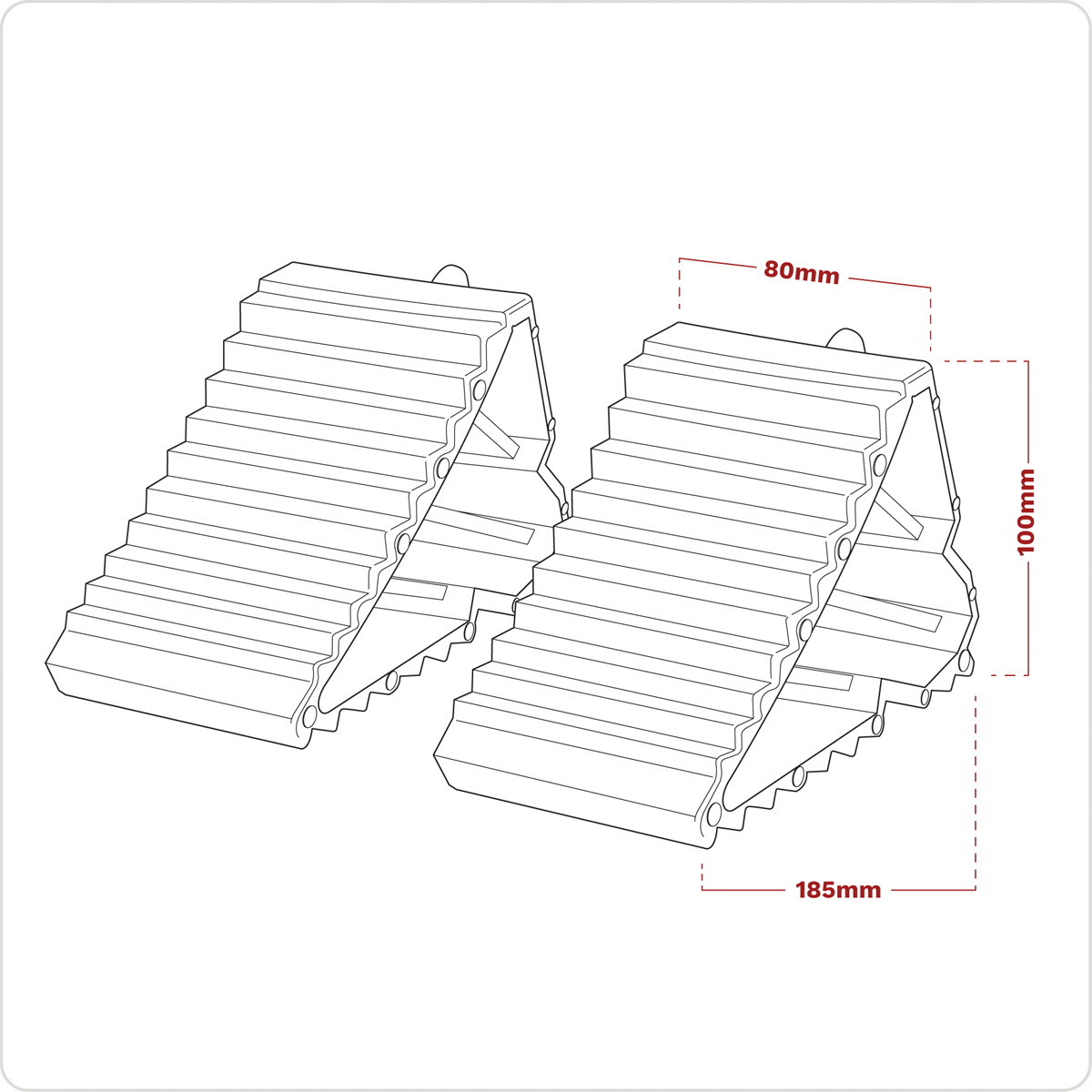 Sealey WC09 Composite Wheel Chocks 0.44kg - Pair